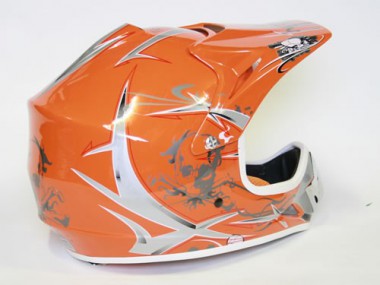 Kinder Helm Cross - Helm für Kinderquad Pocketbike - Orange Kinder Helm Cross - Helm für Kinderquad Pocketbike - Orange