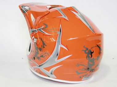 Kinder Helm Cross - Helm für Kinderquad Pocketbike - Orange Kinder Helm Cross - Helm für Kinderquad Pocketbike - Orange