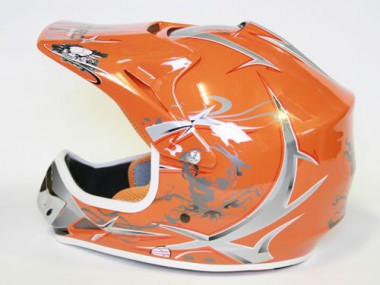 Kinder Helm Cross - Helm für Kinderquad Pocketbike - Orange Kinder Helm Cross - Helm für Kinderquad Pocketbike - Orange
