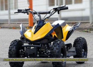 Kinderquad 50ccm + Fernbedienung + Drossel + Notausleine Kinderquad 50ccm + Fernbedienung + Drossel + Notausleine