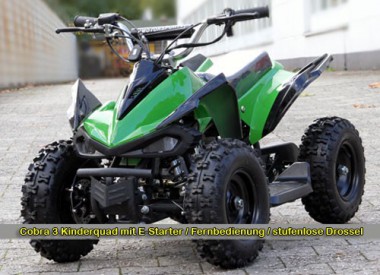 Kinderquad 50ccm + Fernbedienung + Drossel + Notausleine