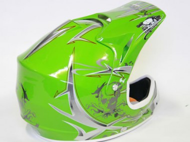 Kinder Helm Cross - Helm für Kinderquad Pocketbike - Grün Kinder Helm Cross - Helm für Kinderquad Pocketbike - Grün