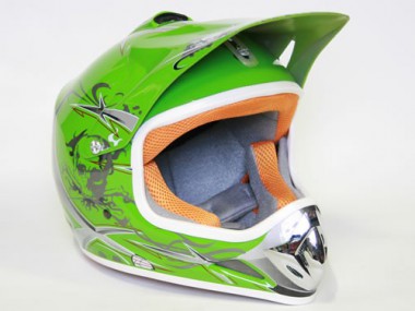 Kinder Helm Cross - Helm für Kinderquad Pocketbike - Grün Kinder Helm Cross - Helm für Kinderquad Pocketbike - Grün