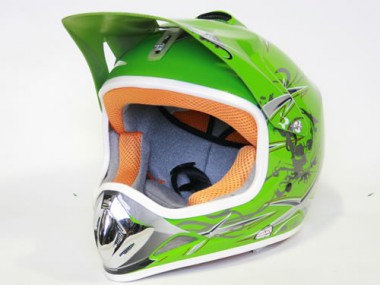 Kinder Helm Cross - Helm für Kinderquad Pocketbike - Grün Kinder Helm Cross - Helm für Kinderquad Pocketbike - Grün