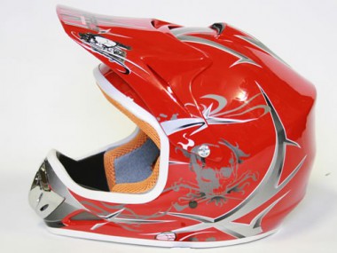 Kinder Helm Cross - Helm für Kinderquad Pocketbike - Rot Kinder Helm Cross - Helm für Kinderquad Pocketbike - Rot