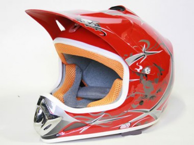 Kinder Helm Cross - Helm für Kinderquad Pocketbike - Rot Kinder Helm Cross - Helm für Kinderquad Pocketbike - Rot