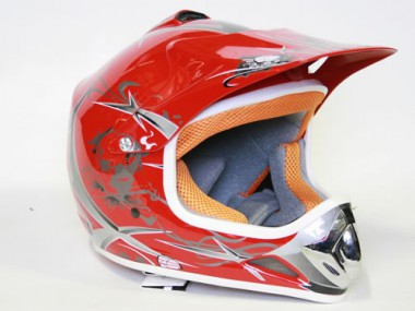 Kinder Helm Cross - Helm für Kinderquad Pocketbike - Rot Kinder Helm Cross - Helm für Kinderquad Pocketbike - Rot