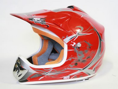 Kinder Helm Cross - Helm für Kinderquad Pocketbike - Rot Kinder Helm Cross - Helm für Kinderquad Pocketbike - Rot