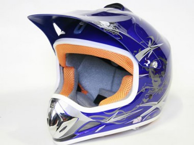 Kinder Helm Cross - Helm für Kinderquad Pocketbike - Blau Kinder Helm Cross - Helm für Kinderquad Pocketbike - Blau