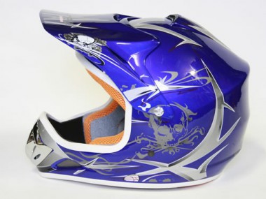 Kinder Helm Cross - Helm für Kinderquad Pocketbike - Blau Kinder Helm Cross - Helm für Kinderquad Pocketbike - Blau