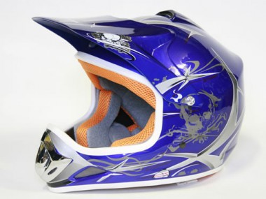 Kinder Helm Cross - Helm für Kinderquad Pocketbike - Blau Kinder Helm Cross - Helm für Kinderquad Pocketbike - Blau