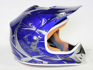 Kinder Helm Cross - Helm für Kinderquad Pocketbike - Blau Kinder Helm Cross - Helm für Kinderquad Pocketbike - Blau
