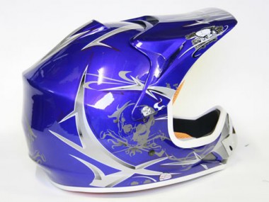 Kinder Helm Cross - Helm für Kinderquad Pocketbike - Blau Kinder Helm Cross - Helm für Kinderquad Pocketbike - Blau