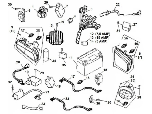 Ersatzteile für Buyang Quad FA-D300 Elektrik