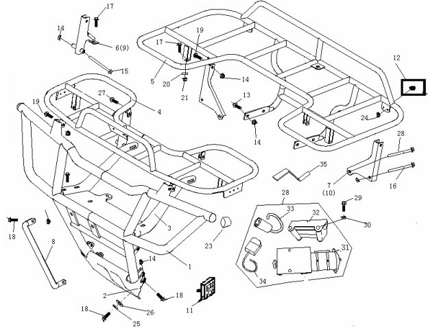 Buyang FA-D300 Frontbumper-Gepaecktraeger