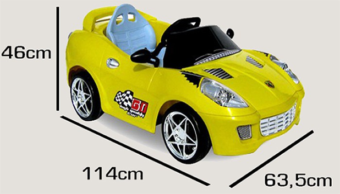 Kinderfahrzeug Porsche in Gelb