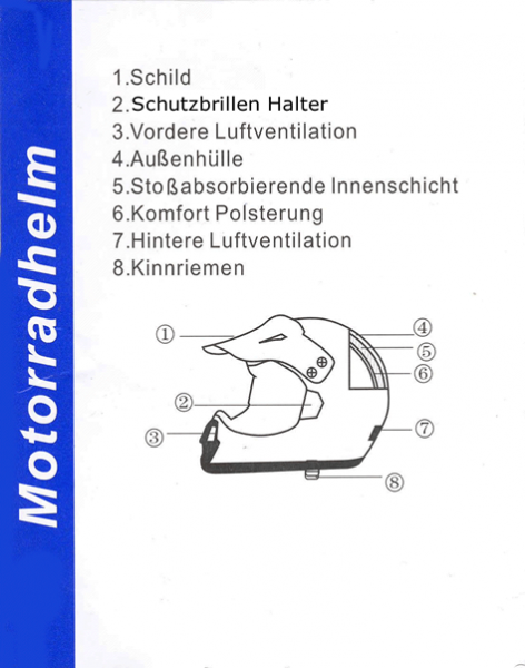 Kinder Helm Cross Helm Details